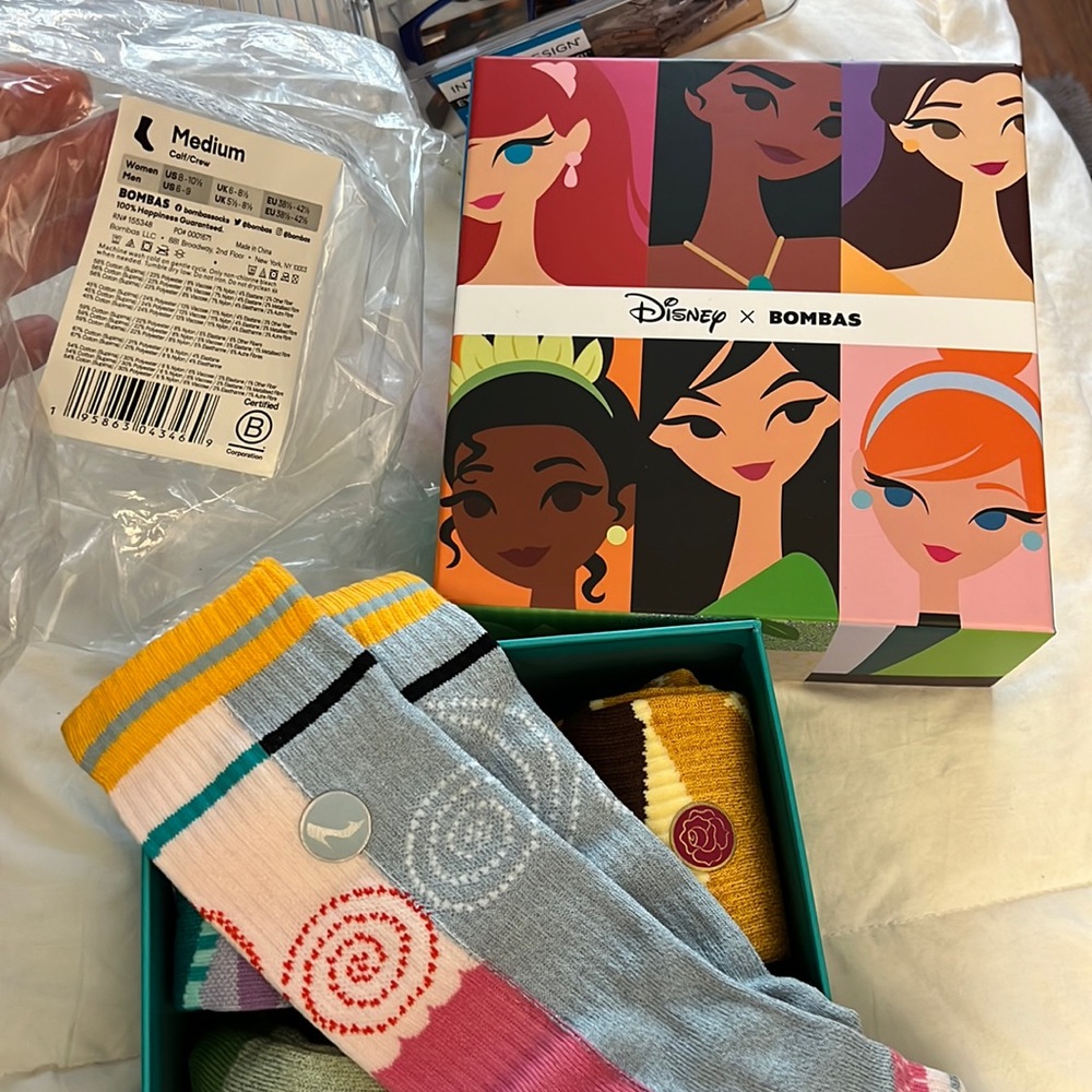 Disney x Bombas Princess crew socks